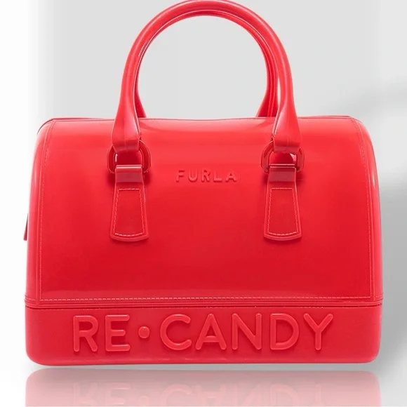 Furla🪢 NWT RE-CANDY Bag in Grenadine - Picture 1 of 4
